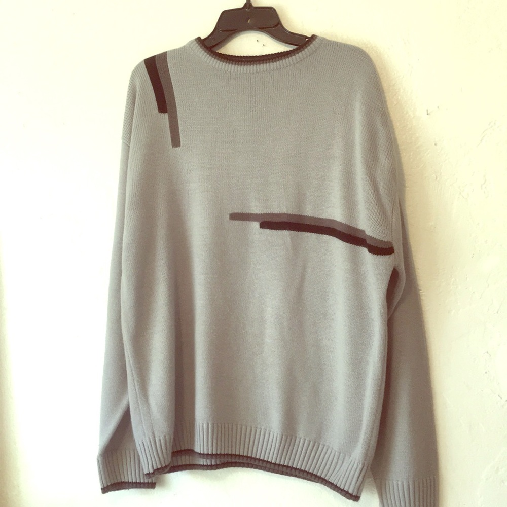 Old School Oldies Gray and black sweater